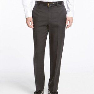 Men's Washable Year-Round Wool Pants, Classic Fit Plain Front